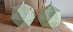 Zachtgroene hanglampen van karton/papier Ikea 2 stuks ZGAN, Ophalen, Wit, Rond, Zo goed als nieuw