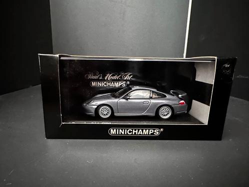 Porsche 911 GT3 1:43 - 1998 - Grey Metallic, Hobby en Vrije tijd, Modelauto's | 1:43, Nieuw, Auto, MiniChamps, Ophalen of Verzenden