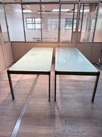 Glazen Bureau 250x90cm - IJzeren Frame, Ophalen, Gebruikt, Bureau