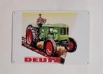 Deutz tractor op het land reclamebord van metaal wandbord, Verzamelen, Merken en Reclamevoorwerpen, Reclamebord, Info@deconoord.nl