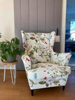 Prachtige oorfauteuil - fleurig design, Huis en Inrichting, Ophalen, Gebruikt, Stof