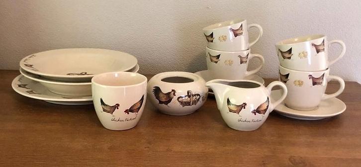 Jet Chicken Festival servies delen, Huis en Inrichting, Keuken | Servies, Gebruikt, Compleet servies, Wedgwood, Aardewerk, Ophalen of Verzenden