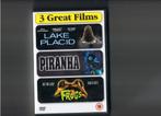 DVD Lake Placid, Piranha, Frogs *VERKOCHT*, Cd's en Dvd's, Dvd's | Horror, Vanaf 16 jaar, Verzenden, Gebruikt, Boxset