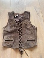 Suede klederdrachtvest best gilet top s, Kleding | Dames, Tops, Bruin, Ophalen of Verzenden, Zo goed als nieuw, Maat 36 (S)