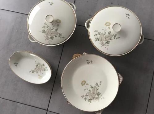 Compleet Hutschenreuter Vintage Servies ca80 delig Porselein, Antiek en Kunst, Antiek | Servies compleet, Ophalen