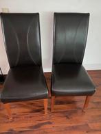 Gratis af te halen 4 Eettafel stoelen, Huis en Inrichting, Stoelen, Kunststof, Bruin, Ophalen of Verzenden, Zo goed als nieuw