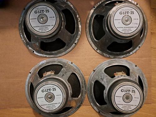 Celestion G12-T75 uit begin jaren 80 4 stuks, Muziek en Instrumenten, Versterkers | Bas en Gitaar, Gebruikt, Ophalen of Verzenden