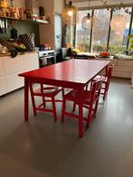 AVL shaker tafel Moooi + 4 stoelen. Design, Ophalen, Gebruikt, 75 cm of meer, 60 cm of meer
