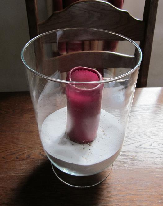 windlicht vaas kaars kerst glas wind licht pasen christmas +, Huis en Inrichting, Woonaccessoires | Kandelaars en Kaarsen, Gebruikt