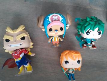 Funko poppen. 2x one piece. 2x my hero academia. beschikbaar voor biedingen