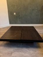 Vintage design houten salontafel, vierkant, Huis en Inrichting, Tafels | Salontafels, Ophalen, Gebruikt, Vierkant, 50 tot 100 cm