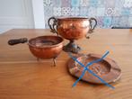 2 Stuks Rood Koper Potjes op voetjes, Ophalen of Verzenden, Koper