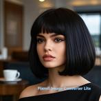 P13 pracht bob pruik, zwart........, Ophalen of Verzenden, Nieuw, Pruik of Haarverlenging