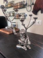 Pols potten kandelaar monkey, Ophalen of Verzenden, Gebruikt, 25 tot 50 cm