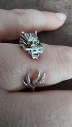 925 silver Dragon Claw Gothic ring, Sieraden, Tassen en Uiterlijk, Ringen, Gebruikt, Ophalen of Verzenden, Dame of Heer, Zilver