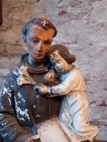 Antiek heiligenbeeld van Antonius  beschikbaar voor biedingen
