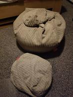 Loungepug zitzak met voetkussen, Ophalen, Zo goed als nieuw, Beige, Zitzak