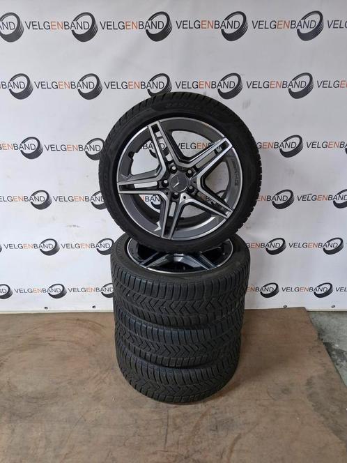 winterset mercedes A B Cla klasse 225 45 18 5x112 66.6 amg, Auto-onderdelen, Banden en Velgen, Banden en Velgen, Winterbanden