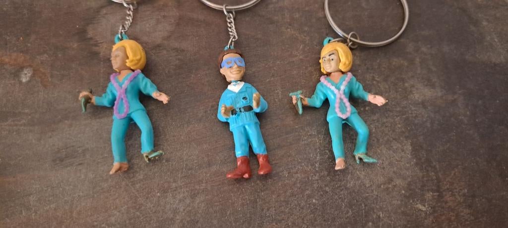Thunderbirds Lady Penelope en Brains, sleutelhanger, vintage, Verzamelen, Sleutelhangers, Ophalen of Verzenden, Gebruikt, Knuffel of Figuurtje