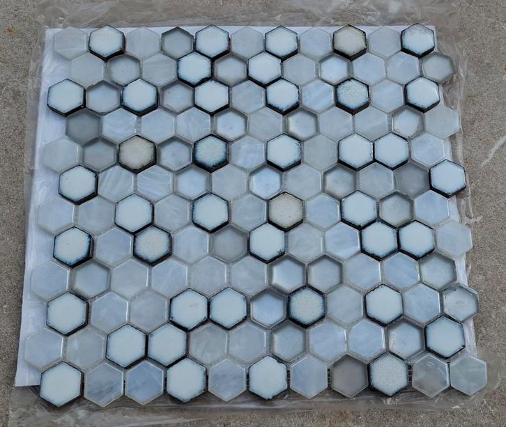 Rijad Glas tegelmatjes 23x29x6mm  1.68m2, Doe-het-zelf en Verbouw, Tegels, Nieuw, Wandtegels, Keramiek, 20 tot 40 cm, 20 tot 40 cm