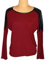 NIEUW MAISON SCOTCH truitje, top, bordeaux/zwart, Mt. S, Kleding | Dames, Tops, Nieuw, Lange mouw, Maat 36 (S), Verzenden