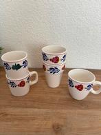 5 Boerenbont Mokken / Bekers, Gebruikt, Ophalen of Verzenden, Kop(pen) en/of Schotel(s), Aardewerk