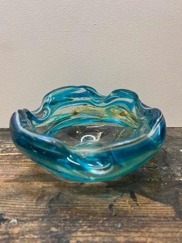 Vintage mdina malta glazen asbak beschikbaar voor biedingen