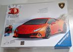 Ravensburger 3D Lamborghini Huracan evo puzzel, Ophalen of Verzenden, Minder dan 500 stukjes, Zo goed als nieuw, Rubik's of 3D-puzzel