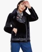 Desigual lammy coat vegan leather 40, Ophalen of Verzenden, Zo goed als nieuw, Maat 38/40 (M), Zwart