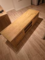 Massief houten TV meubel / TV tafel, Huis en Inrichting, Kasten | Televisiemeubels, Teakhout, Gebruikt, 150 tot 200 cm, Ophalen of Verzenden