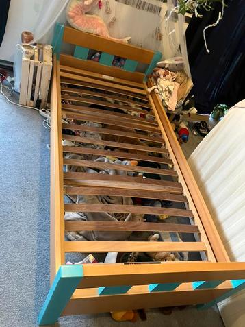 Beuken 1 pers bed met lattenbodem en evt matras Tienerkamer  beschikbaar voor biedingen