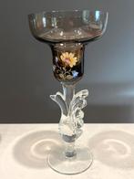 Vintage kristallen Gus Khrystalny kandelaar met vogelvoet, Antiek en Kunst, Antiek | Glas en Kristal, Ophalen of Verzenden