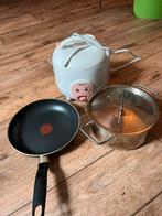 Tefal pan, Hema pot, and rice cooker, Huis en Inrichting, Keuken | Potten en Pannen, Ophalen of Verzenden, Zo goed als nieuw, Koekenpan of Braadpan