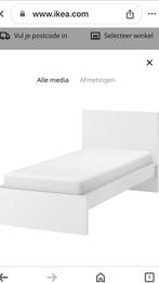 Eénpersoonsbed van Ikea MALM 90x200, Huis en Inrichting, Slaapkamer | Bedden, 90 cm, Eenpersoons, Wit, Zo goed als nieuw