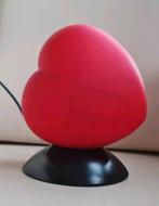 Lazy Heart lamp oranjerood licht Valentijn lamp glas mooi, Ophalen, Gebruikt, Glas, Minder dan 50 cm