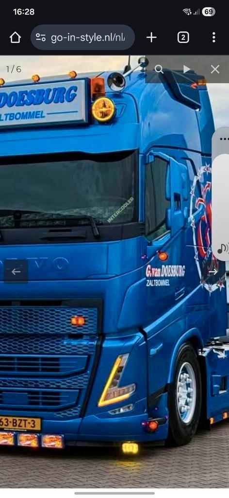 *** NIEUWE set oranje Volvo DRL led stadslichten ***, Auto-onderdelen, Vrachtwagen-onderdelen, Volvo, Verlichting, Nieuw, Ophalen of Verzenden