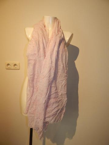 Repeat fijne shawl dunne luchtige stof sterretjes print roze beschikbaar voor biedingen