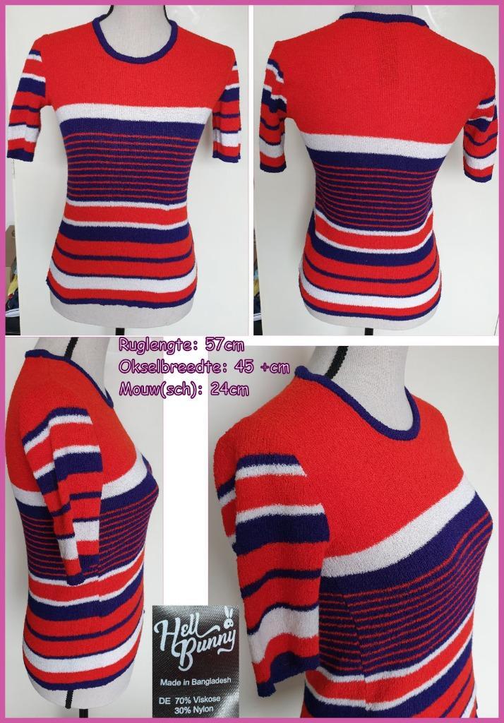 HELL BUNNY retro truitje maat M zgan, Kleding | Dames, Truien en Vesten, Zo goed als nieuw, Maat 38/40 (M), Overige kleuren, Ophalen of Verzenden