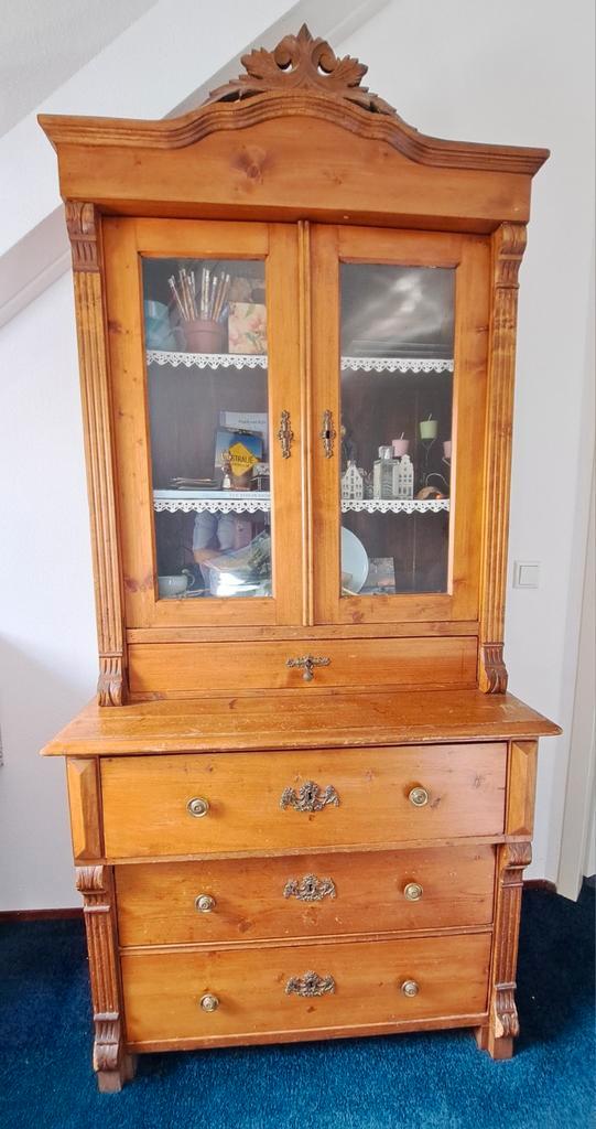 Antieke Biedermeier Kast met Glasdeuren, Antiek en Kunst, Antiek | Meubels | Kasten, Ophalen