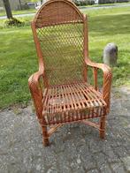 Vintage stoel, Huis en Inrichting, Stoelen, Riet of Rotan, Bruin, Zo goed als nieuw, Eén