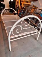 Mooi 1 persoons bed met matras, Huis en Inrichting, Slaapkamer | Bedden, Ophalen, Gebruikt, Eenpersoons, Wit