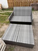 Bankje/loungebed met opbergtafel, Ophalen, Gebruikt, Kunststof