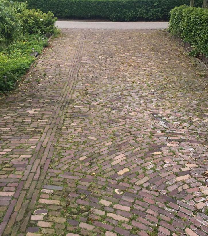 Gebruikte oud hard gebakken waaltjes bont genuanceerd 58m2, Tuin en Terras, Tegels en Klinkers, Gebruikt, Klinkers, 10 m² of meer