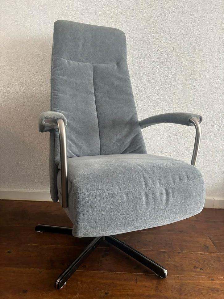 Prominent Relaxfauteuil sta op C-100 met 4 jaar garantie, Huis en Inrichting, Stoelen, Zo goed als nieuw, Eén, Metaal, Grijs, Ophalen