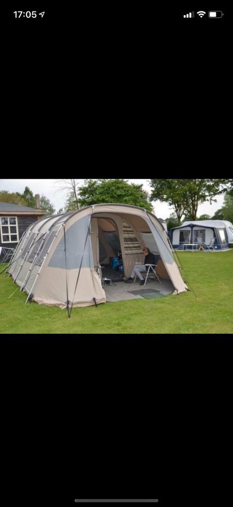 6 persoons tent incl kar met spullen, Caravans en Kamperen, Tenten, tot en met 6, Zo goed als nieuw, Ophalen