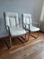 2 mooie Henders & Hazel stoelen voor eetkamer, wachtkamer, Ophalen, Twee, Wit, Leer