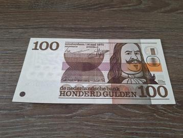 Prachtig biljet 100 gulden Michiel de Ruyter, 1970 beschikbaar voor biedingen