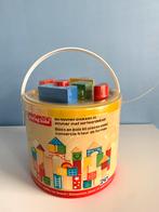 Houten blokken in emmer met vormenstoof- Playing Kids NIEUW, Ophalen, Nieuw, Overige merken
