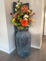 oude stenen kruik XXL (petrol), Huis en Inrichting, Woonaccessoires | Vazen, Ophalen, Steen, Blauw, Zo goed als nieuw