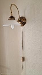 Mooie Vintage wand / hanglampen met glazen kap, Ophalen, Gebruikt, Glas, Minder dan 50 cm